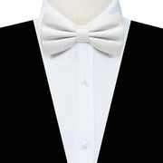 Men's Adjustable Solid white Color Pre-tied Bow Tie