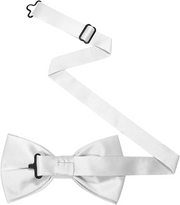 Men's Adjustable Solid white Color Pre-tied Bow Tie