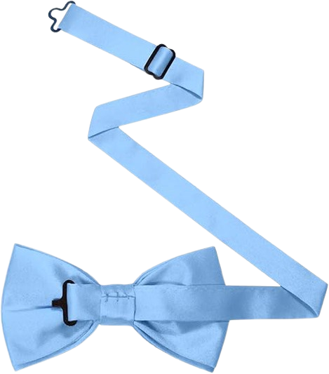 Men's Adjustable Solid sky blue Color Pre-tied Bow Tie