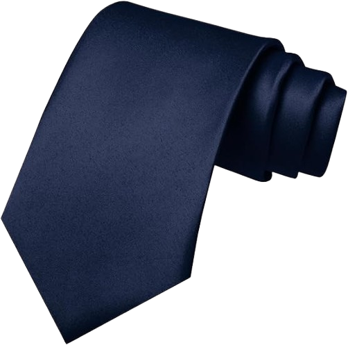 Men's solid blue necktie for weddings and business