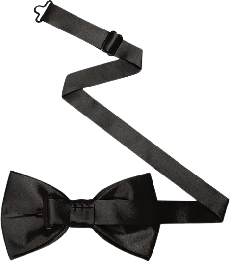 Men's Adjustable Solid black Color Pre-tied Bow Tie