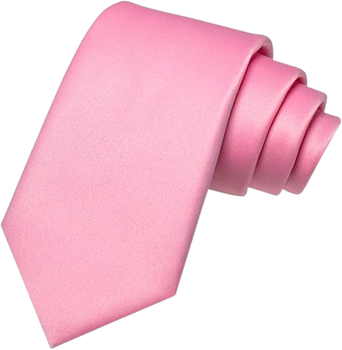 Men's solid pink necktie for weddings and business