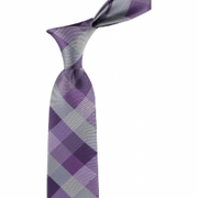 Men's Self-tie Necktie with Buffalo Check Pattern