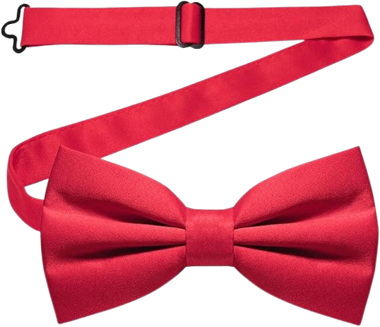 Men's Adjustable Solid red Color Pre-tied Bow Tie