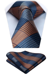 Ties for Men Pocket Square Set Wedding Party Solid Houndstooth Necktie Handkerchief Formal Business Tie