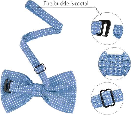 Men's Pre-Tied Polka Dots Bowknot Bow Ties for Formal Events and Tuxedos