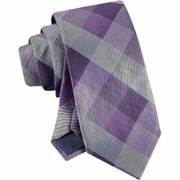 Men's Self-tie Necktie with Buffalo Check Pattern